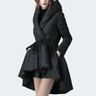 European Women Duck Down Coat Asymmetrical Designer Slim Fit Puffer Jacket Party