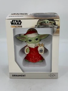Lenox Santa Grogu Yoda Christmas Ornament Star Wars Mandalorian Child NIB - Foto 1 di 12