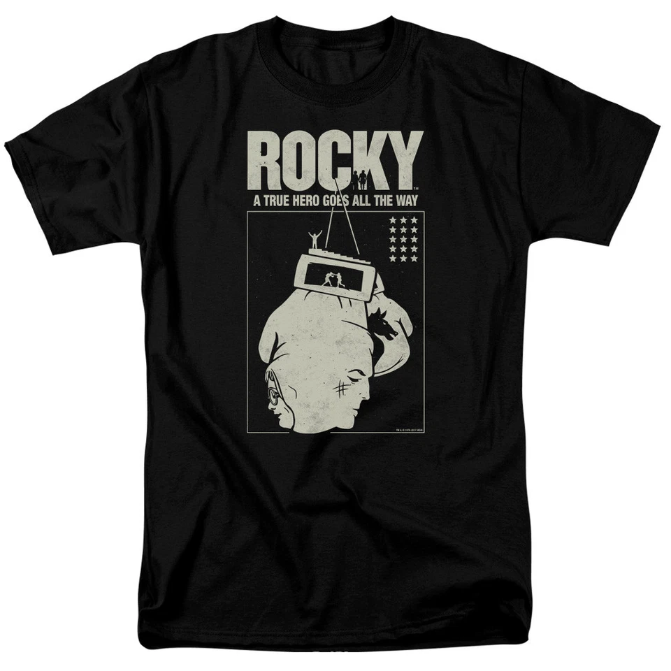 ROCKY THE HERO Licensed Adult Men's Graphic Tee Shirt SM-6XL - Image 1 of 1