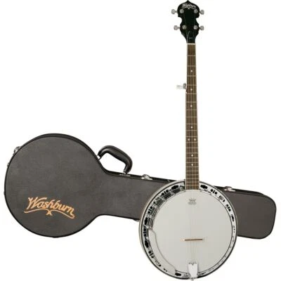 Washburn B11K Americana Series 5-String Resonator Banjo with Hardshell Case - Image 1 of 4