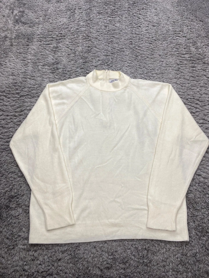 Suéter Stitches In Time Mujer Mediano Marfil Acrílico Cuello Simulado Pullover De Colección EE. UU. Foto 1 de 4