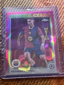 FERMIN LOPEZ /250 Topps Cromo 2024 25 Barcelona Futuras Estrellas Rosa Lava - Imagen 1 de 2