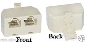RJ45 STECKER AUF DUAL RJ45 BUCHSE SPALTER ADAPTER LAN NETZWERK ETHERNET KABEL - Bild 1 von 2