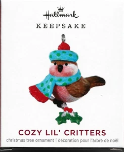 COZY LIL' CRITTERS #3 - HOUSE FINCH 2021 KEEPSAKE MINI CHRISTMAS ORNAMENT NEW - Picture 1 of 1