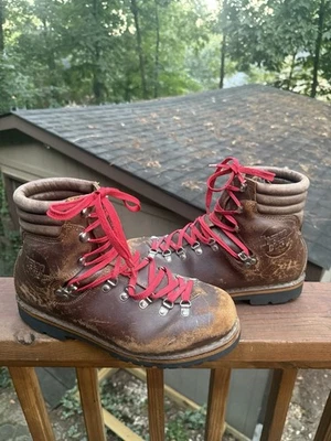 Vintage Hanwag Leather Hiking Mountaineering Boots Men's Size 9.5 US - Image 1 of 4