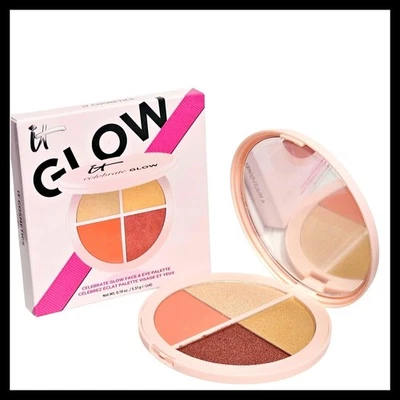 IT Cosmetics Celebrate Glow Face & Eye Palette Makeup Blush Bronzer Highlight - Image 1 of 4