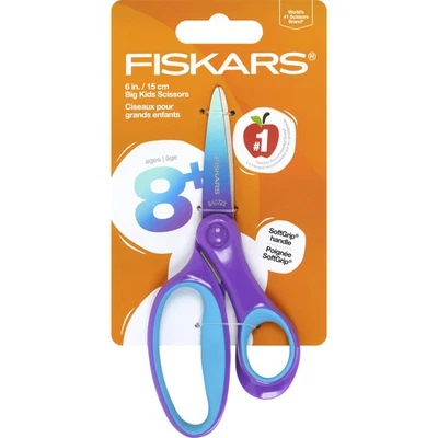 Fiskars Softgrip 6 Big Kids Scissors for Ages 8-11, Scissors for School or - Image 1 of 4