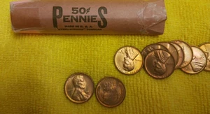 1942 S LINCOLN WEIZEN CENT ROLLE ROT BRILLANT BANKFRISCH - Bild 1 von 6