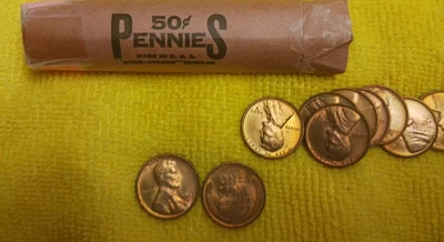 1942 S LINCOLN WHEAT CENT ROLL  RED BRILLIANT UNCIRCULATED - Image 1 of 4