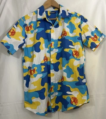 Timberland яркие цвета CAMMO кнопка вверх футболка размер: для мальчиков XL (18-20) - Изображение 1 из 4