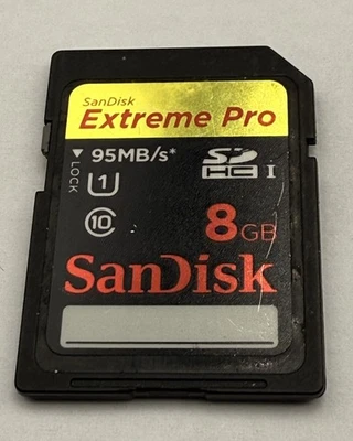 SanDisk Extreme Pro 8GB 95mb/s UHS 1 SD SDHC Memory Card - Tested & Tracked Post - Image 1 of 2