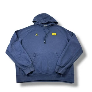 Nike Air Jordan Michigan Wolverines Pullover Hoodie marineblau/maize Herren XL EUC - Bild 1 von 7