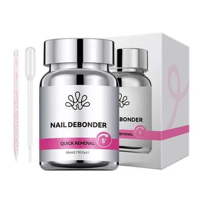 Removedor de pegamento de uñas de 80 ml para removedor de presión uñas para puntas acrílicas pegamento de uñas  Foto 1 de 4