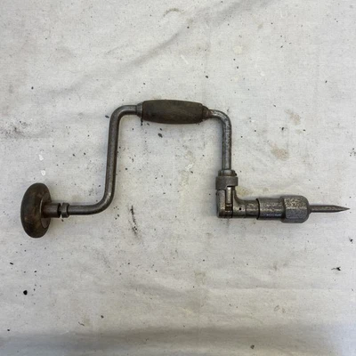 Vintage Stanley No 60-10 inch hand Brace Drill Ratchet Type Bush Craft Auger - Image 1 of 4