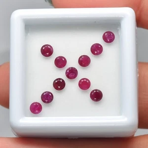 11pcs Lot 1.35ct Round Purplish Red & Red Ruby Mozambique Gemstone *Heated - Picture 1 of 4
