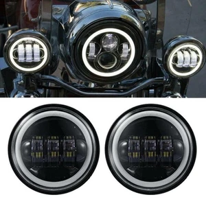 2PCS 4.5" Inch LED Passing Lights 4-1/2 Driving Fog lights Auxiliary Spot Lights - Picture 1 of 11