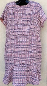 Ivy City Co Kleid Gr. 2X Eloise Midi in Rosa Tweed Rüschen Kurzarm - Bild 1 von 17