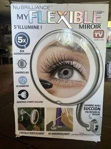 10X Gooseneck Magnifying Makeup Mirror Magnification Bathroom Mirror + LED Light - Picture 1 of 13