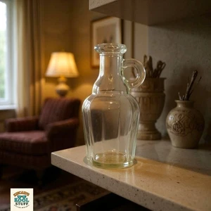 Owens Bottle Co. Alton IL Vintage 4,5" Klarglas Kanne Griff Mini Milch Sahne - Bild 1 von 9