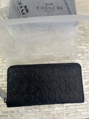 Coach Men’s Accordion Wallet In Signature Leather calf leather CE551 Black - Image 1 of 4