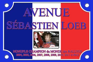 PLAQUE de RUE Place Sebastien LOEB RALLYE 30X20cm ALU - Picture 1 of 1