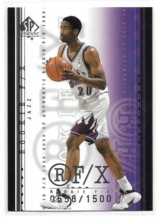 QUINCY LEWIS ROOKIE SERIAL /1500 1999-00 SP AUTHENTIC 107 UTAH JAZZ MINN GOPHERS - Image 1 of 4