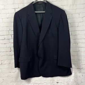 Evan Picone Suit Jacket Wool Blue Mens 52 Sports Coat 2 Button Lined - Picture 1 of 11