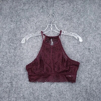 Aerie Bra Womens M Medium Burgundy Bralette Halter Unpadded Lingerie Sleepwear - Image 1 of 4