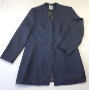 Chaqueta Blazer Stella Louise KB Hombro Acolchada Mujer Talla 14W Azul Hecha en EE. UU. - Imagen 1 de 12