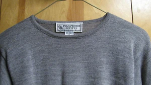 WOMEN'S EVAN-PICONE PETITE GRAY LONG SLEEVE SWEATER - Picture 1 of 5