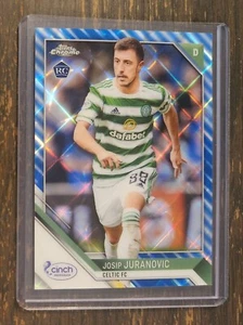 2021-22 Topps Chrome SPFL Josip Juranovic Rookie Blue Refractor #/125 Celtic - Picture 1 of 2