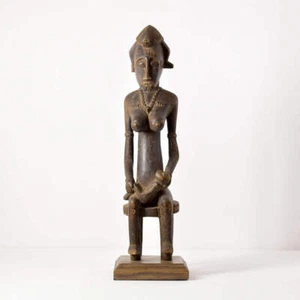 Senufo Maternity Wood Figure on Custom Base Côte d'Ivoire - Picture 1 of 12