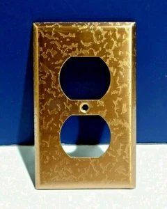 VINTAGE Duplex Receptacle Outlet Cover WALL PLATE ANTIQUE COPPER NEW SP204C - Picture 1 of 4