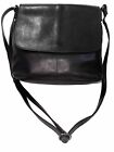 Evity Soft Black Leather Satchel Side Shoulder Crossbody Bag