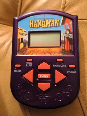 Portable Hangman Game 1995 Milton Bradley Handheld Electronic Vintage - Tested - Image 1 of 2