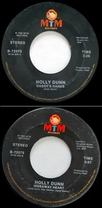 DUNN HOLLY *VG* "DADDY'S HANDS" 1986 US MTI ORIG 45 SINGLE (PRE-WARNER BROS.) - Picture 1 of 1