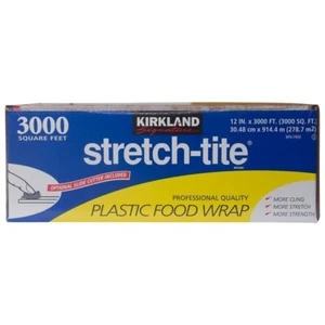 Kirkland Signature Stretch Tite Plastic Film Food Wrap 3000 ft x 12" 12 in wide - Picture 1 of 2