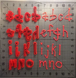 Cool Dots Font Lowercase Cookie Cutter Set - Picture 1 of 3