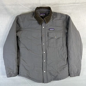 Patagonia Isthmus Quilted Shirt Jacket Mens XXS Gray Sherpa Fleece Lined Coat - Picture 1 of 8