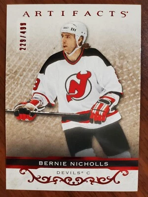 2021-22 Upper Deck Artifacts Bernie Nicholls #153 Ruby Red /499 Devils - Image 1 of 2