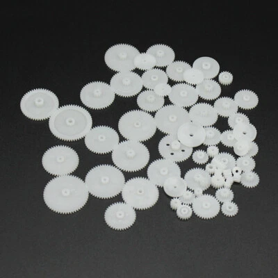 58Pcs Plastic Gear Set Motor Gearbox Reduction Model Drive Toy Car Supplies DIY - Image 1 of 4