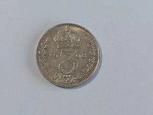 Silver coin 3 pence 1908 United Kingdom#58 - Picture 1 of 4