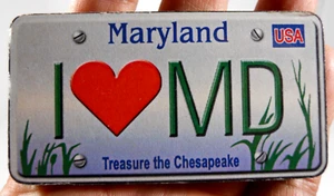 Vintage I Love Maryland Schatz Chesapeake Reise Souvenir Kühlschrankmagnet - Bild 1 von 3