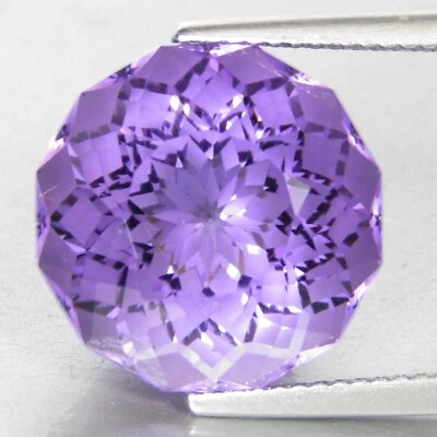 Piedra preciosa suelta redonda de amatista 100 % natural genuina de 11,91 quilates corte mágico Foto 1 de 4