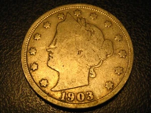 1903 Liberty Head Nickel Good+ FULL DATE & RIMS - Picture 1 of 4