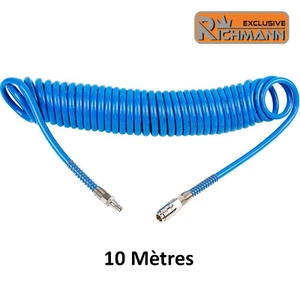 tuyau pneumatique de 10m spirale diamètre 8 mm compresseur Renforcé RICHMANN - Picture 1 of 6