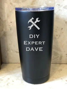 Personalisierter Thermo Reise Arbeit Becher Tasse - DIY Expert Beliebiger Name - Bild 1 von 7