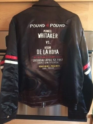 OSCAR DE LA HOYA+PERNELL WHITAKER FIGHT JACKET FROM 1997 IN LAS VEGAS     RARE Cover
