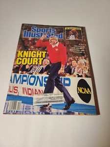 1987 BOBBY KNIGHT INDIANA BASKETBALL NCAA KNIGHT COURT 3-23 Sports Illustrated 