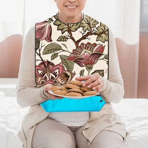 Easy-to-clean Adult Bib Spill-proof Waterproof with Button Design Foldable - Picture 1 of 14